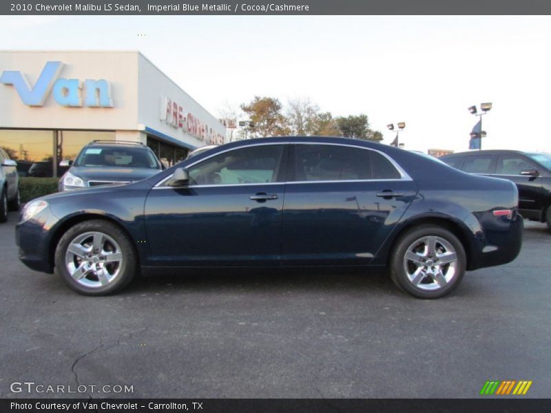 Imperial Blue Metallic / Cocoa/Cashmere 2010 Chevrolet Malibu LS Sedan