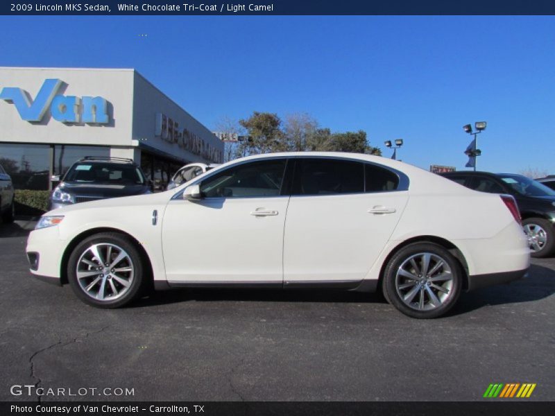White Chocolate Tri-Coat / Light Camel 2009 Lincoln MKS Sedan
