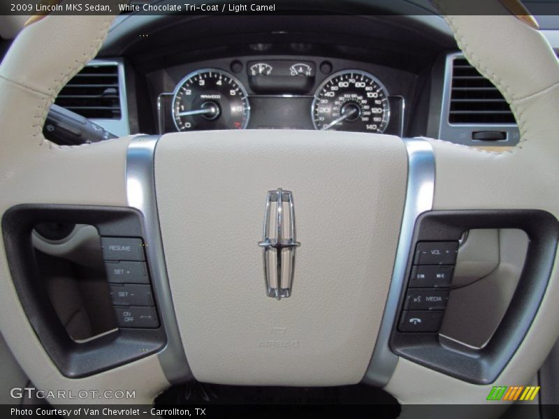 White Chocolate Tri-Coat / Light Camel 2009 Lincoln MKS Sedan