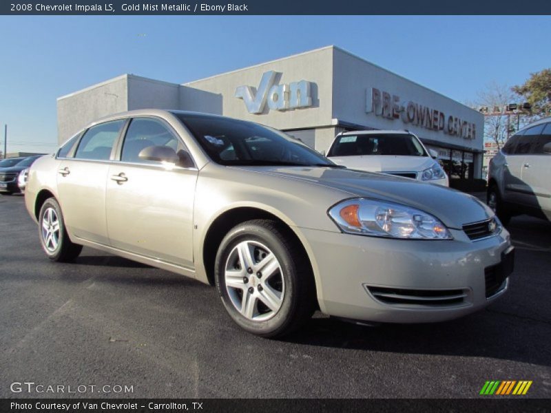 Gold Mist Metallic / Ebony Black 2008 Chevrolet Impala LS