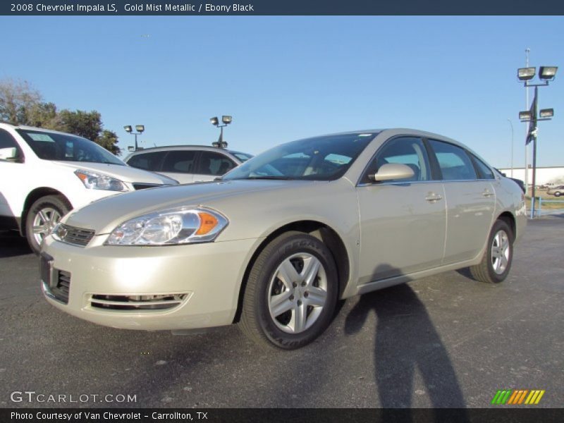 Gold Mist Metallic / Ebony Black 2008 Chevrolet Impala LS