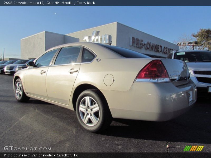 Gold Mist Metallic / Ebony Black 2008 Chevrolet Impala LS