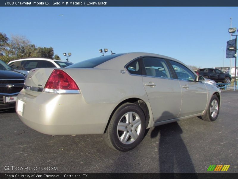 Gold Mist Metallic / Ebony Black 2008 Chevrolet Impala LS