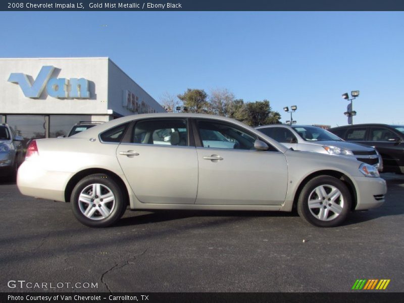 Gold Mist Metallic / Ebony Black 2008 Chevrolet Impala LS