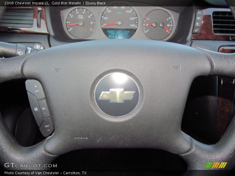 Gold Mist Metallic / Ebony Black 2008 Chevrolet Impala LS