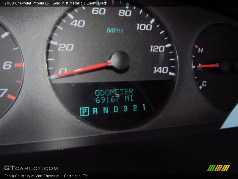 Gold Mist Metallic / Ebony Black 2008 Chevrolet Impala LS