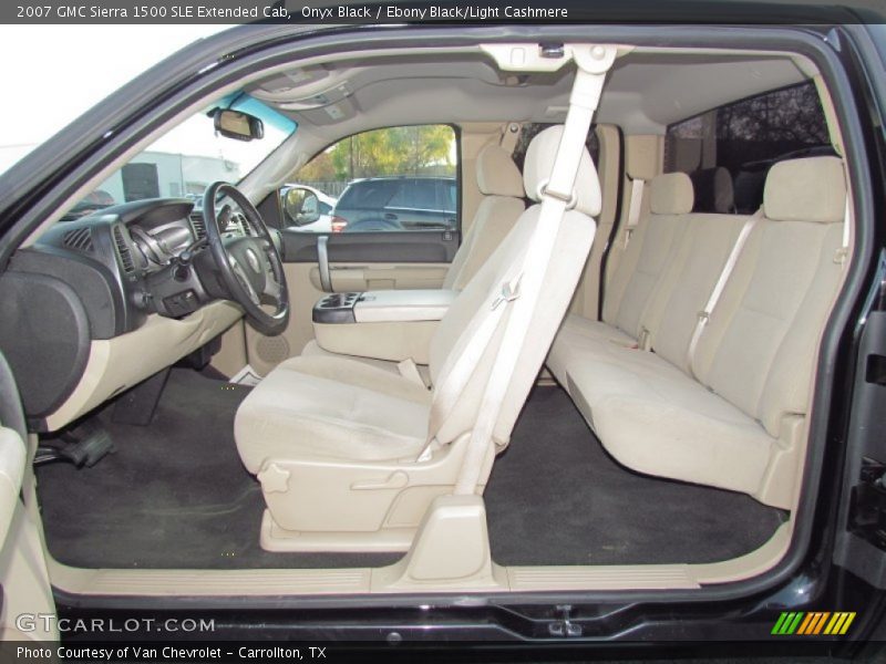 Onyx Black / Ebony Black/Light Cashmere 2007 GMC Sierra 1500 SLE Extended Cab