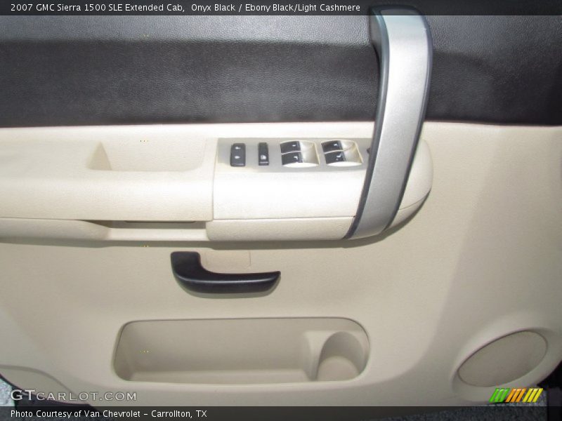 Onyx Black / Ebony Black/Light Cashmere 2007 GMC Sierra 1500 SLE Extended Cab