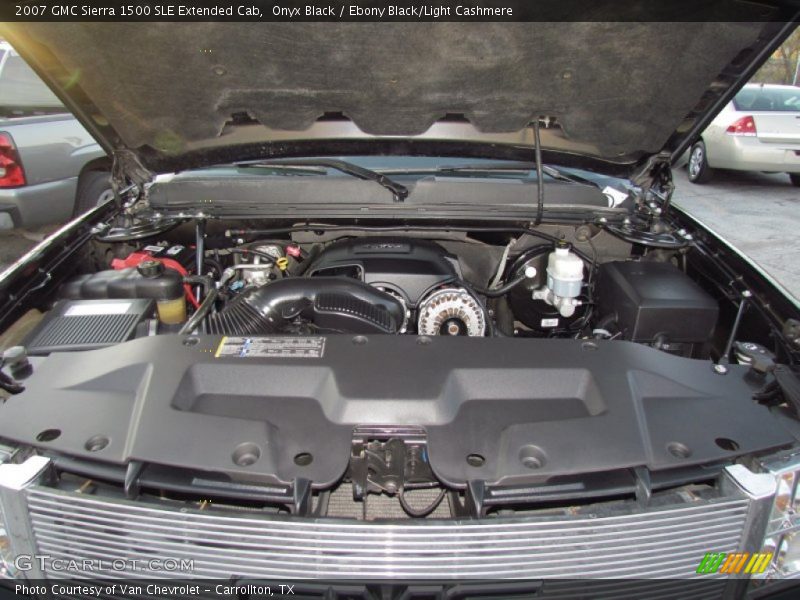 Onyx Black / Ebony Black/Light Cashmere 2007 GMC Sierra 1500 SLE Extended Cab