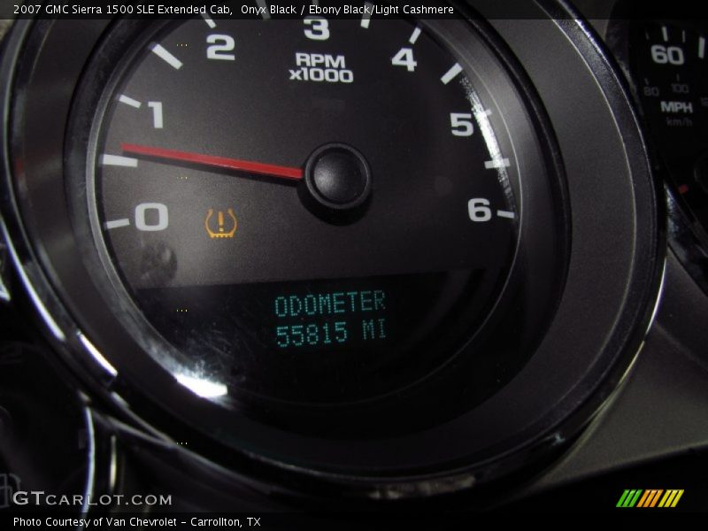 Onyx Black / Ebony Black/Light Cashmere 2007 GMC Sierra 1500 SLE Extended Cab