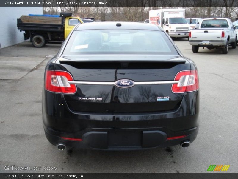 Ebony Black / Charcoal Black 2012 Ford Taurus SHO AWD