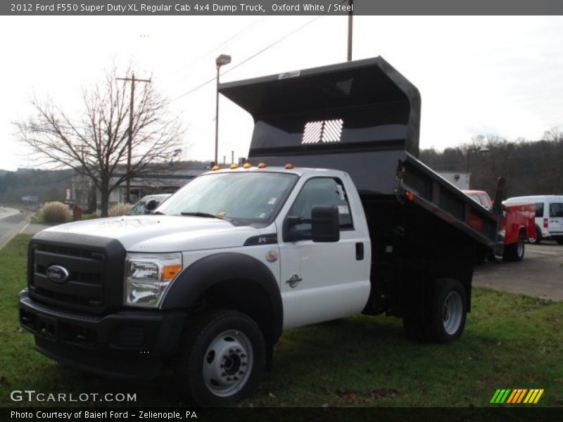 Oxford White / Steel 2012 Ford F550 Super Duty XL Regular Cab 4x4 Dump Truck