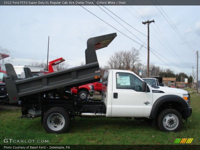  2012 F550 Super Duty XL Regular Cab 4x4 Dump Truck Oxford White