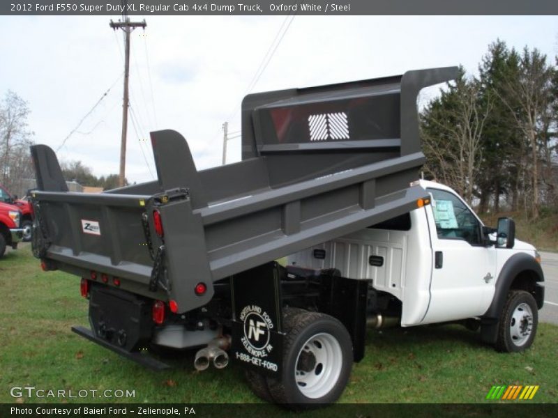  2012 F550 Super Duty XL Regular Cab 4x4 Dump Truck Oxford White