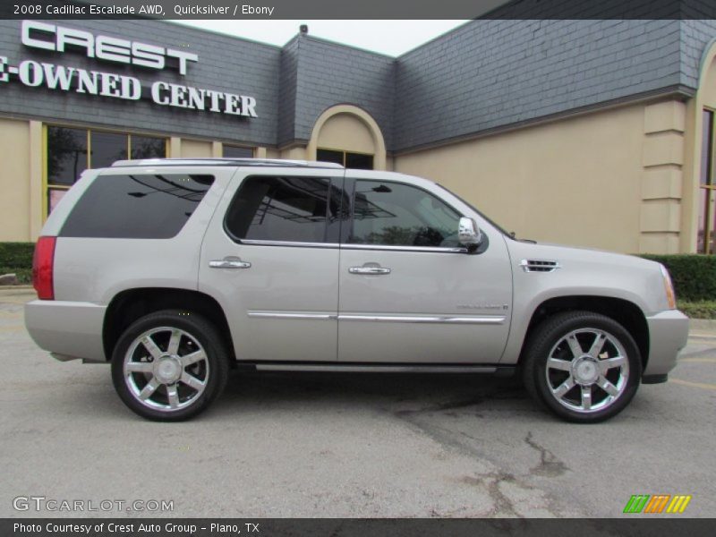Quicksilver / Ebony 2008 Cadillac Escalade AWD