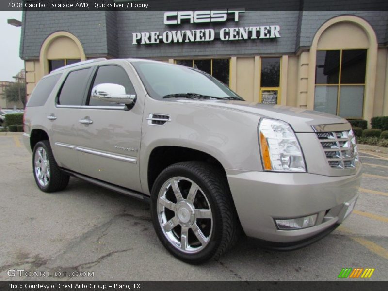 Quicksilver / Ebony 2008 Cadillac Escalade AWD