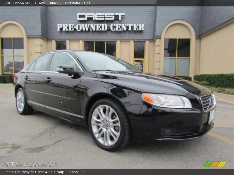 Black / Sandstone Beige 2008 Volvo S80 T6 AWD