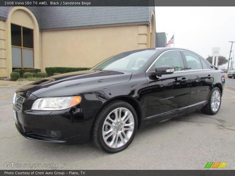 Black / Sandstone Beige 2008 Volvo S80 T6 AWD