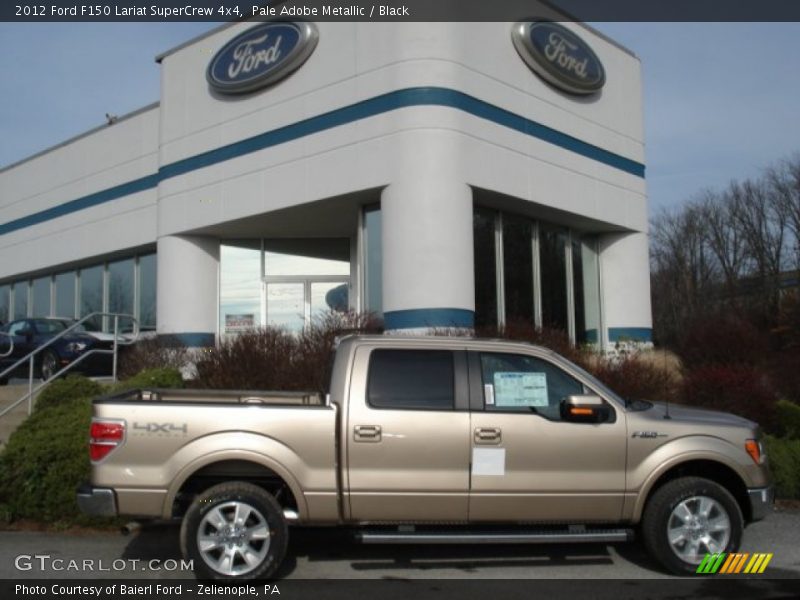 Pale Adobe Metallic / Black 2012 Ford F150 Lariat SuperCrew 4x4