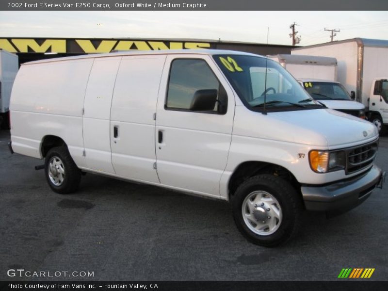 Oxford White / Medium Graphite 2002 Ford E Series Van E250 Cargo