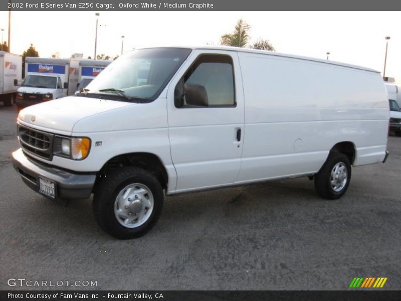 Oxford White / Medium Graphite 2002 Ford E Series Van E250 Cargo
