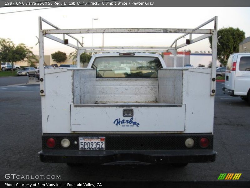 Olympic White / Pewter Gray 1997 GMC Sierra 3500 SL Regular Cab Utility Truck