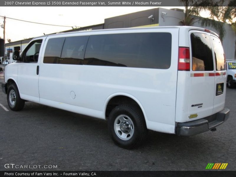 Summit White / Medium Pewter 2007 Chevrolet Express LS 3500 Extended Passenger Van