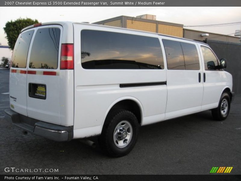 Summit White / Medium Pewter 2007 Chevrolet Express LS 3500 Extended Passenger Van