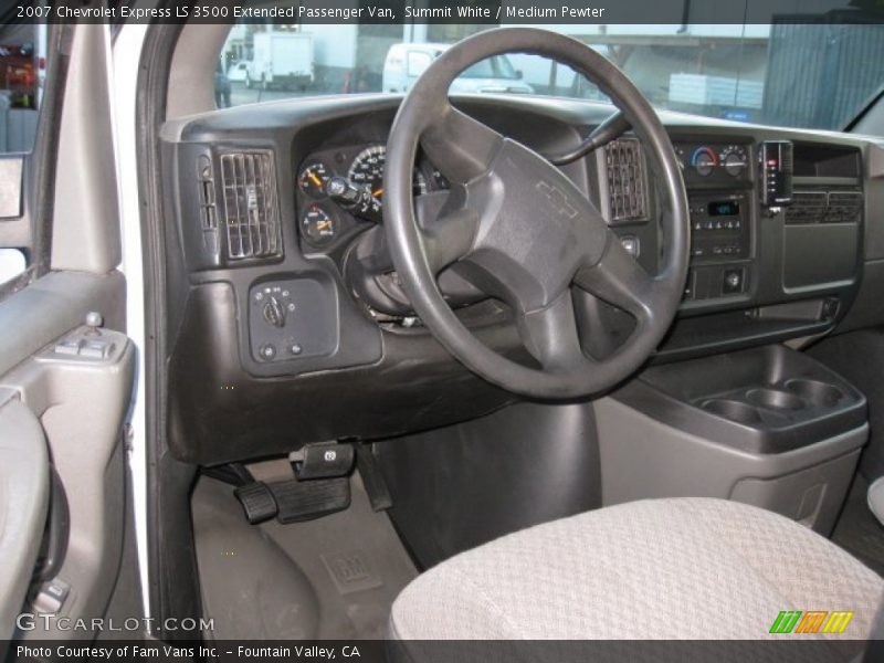Summit White / Medium Pewter 2007 Chevrolet Express LS 3500 Extended Passenger Van