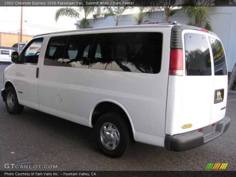Summit White / Dark Pewter 2002 Chevrolet Express 1500 Passenger Van