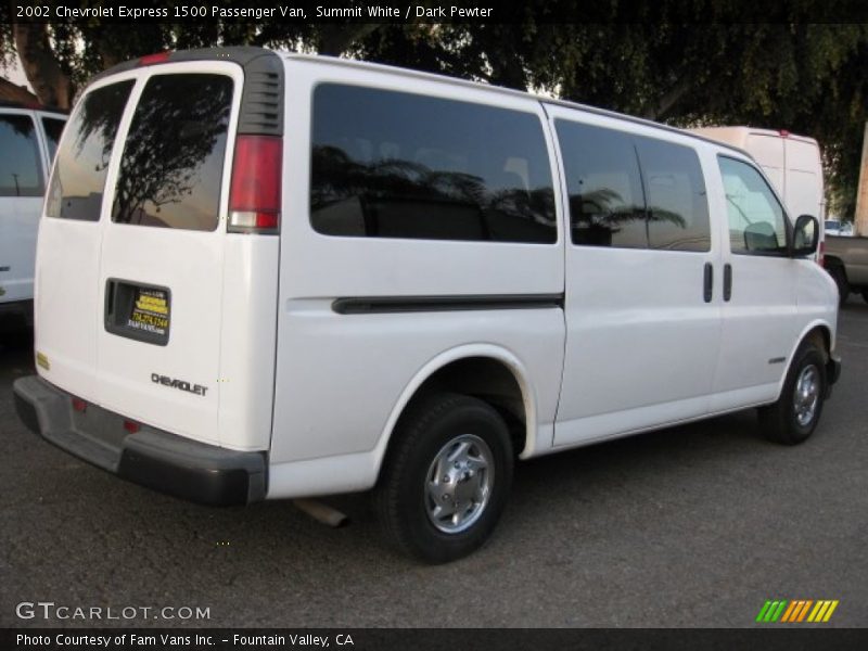 Summit White / Dark Pewter 2002 Chevrolet Express 1500 Passenger Van