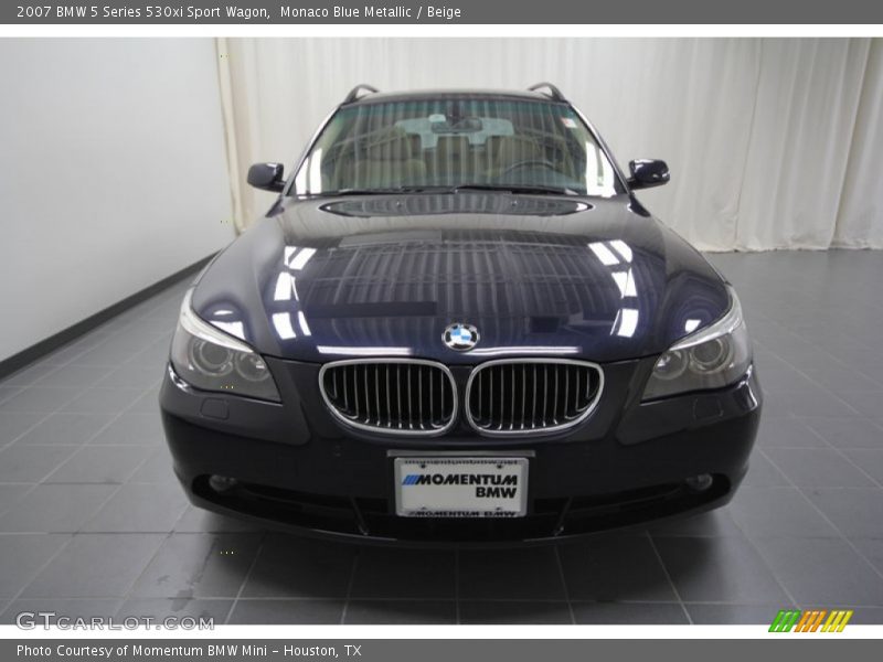Monaco Blue Metallic / Beige 2007 BMW 5 Series 530xi Sport Wagon