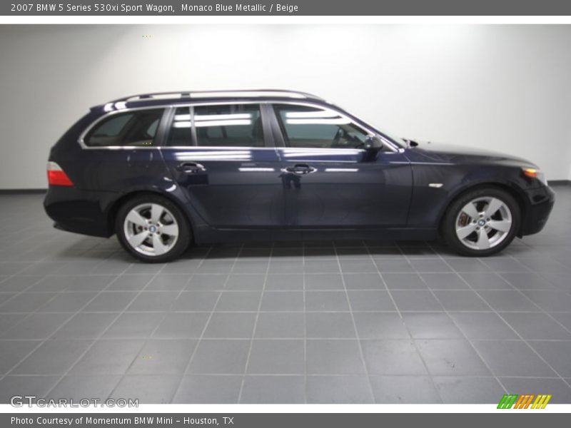 Monaco Blue Metallic / Beige 2007 BMW 5 Series 530xi Sport Wagon