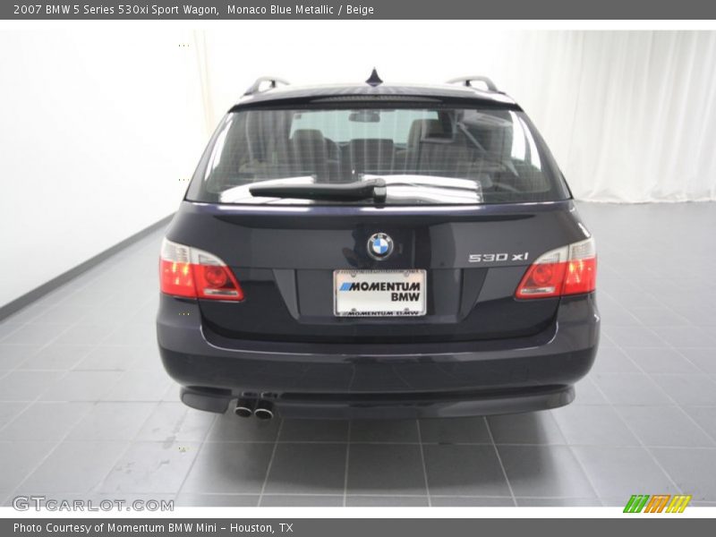Monaco Blue Metallic / Beige 2007 BMW 5 Series 530xi Sport Wagon