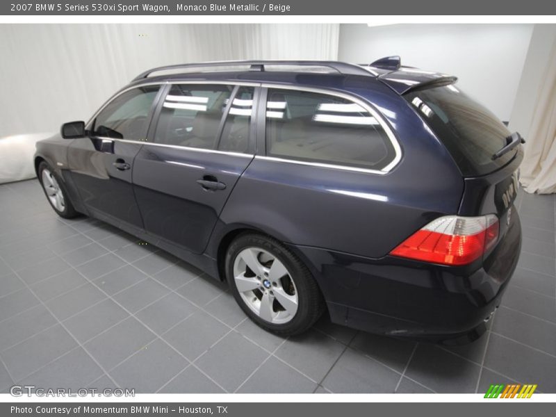 Monaco Blue Metallic / Beige 2007 BMW 5 Series 530xi Sport Wagon