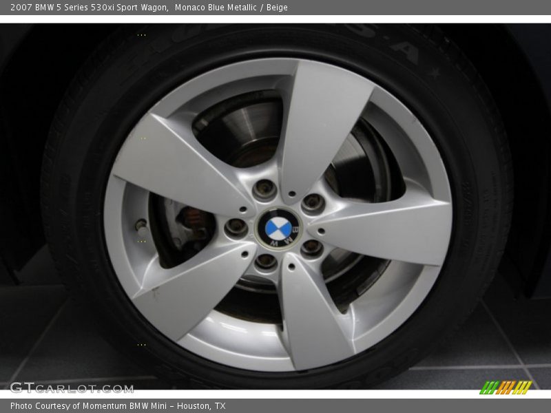 Monaco Blue Metallic / Beige 2007 BMW 5 Series 530xi Sport Wagon