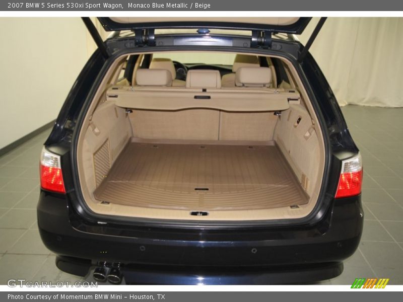 Monaco Blue Metallic / Beige 2007 BMW 5 Series 530xi Sport Wagon