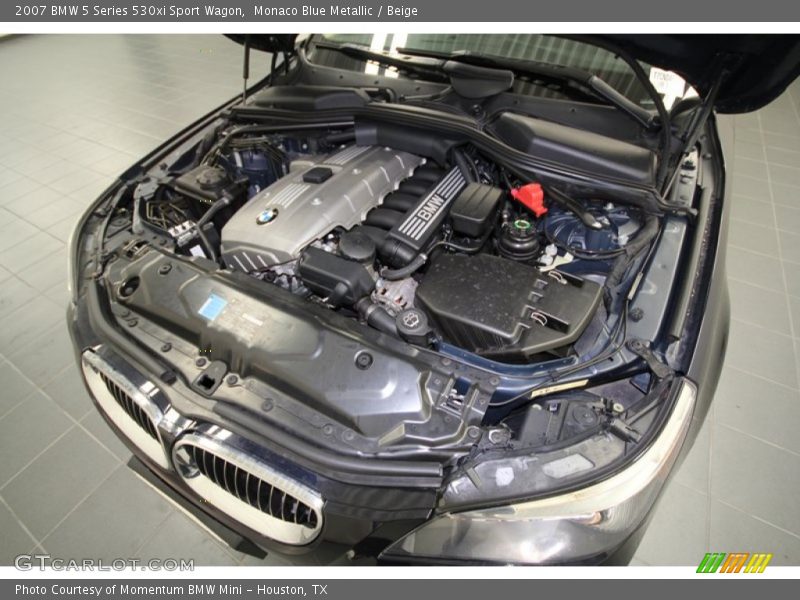 Monaco Blue Metallic / Beige 2007 BMW 5 Series 530xi Sport Wagon