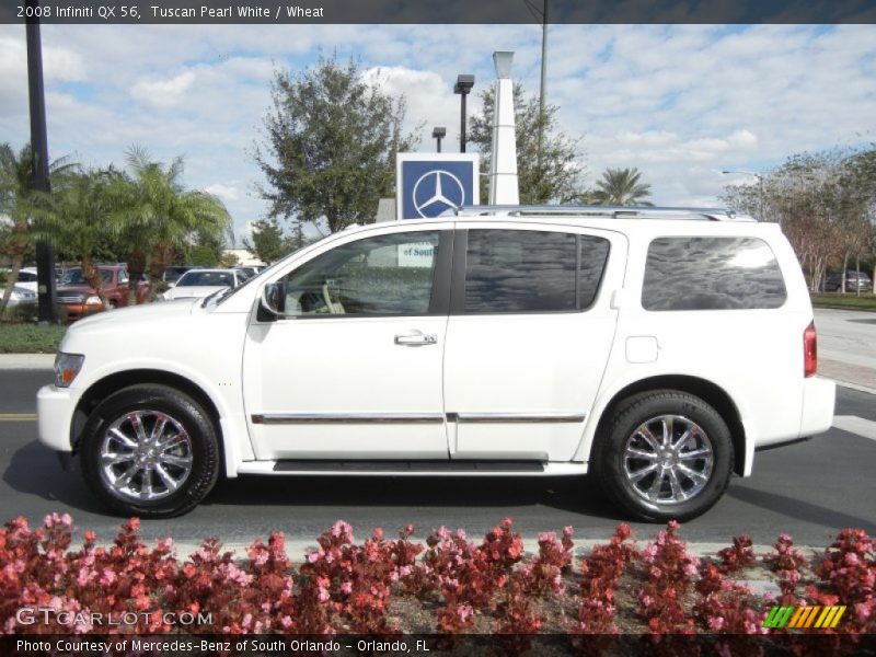 Tuscan Pearl White / Wheat 2008 Infiniti QX 56