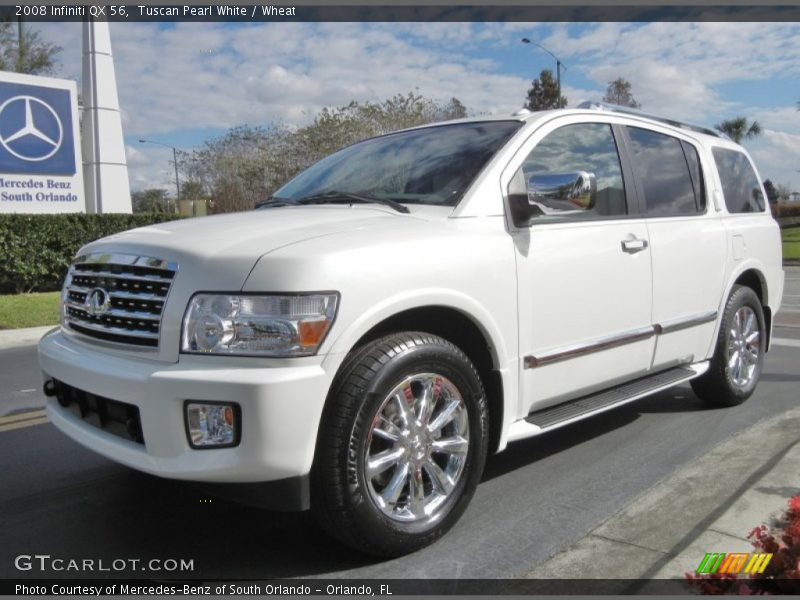 Tuscan Pearl White / Wheat 2008 Infiniti QX 56