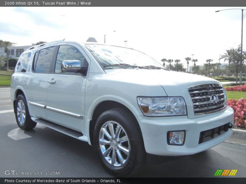 Tuscan Pearl White / Wheat 2008 Infiniti QX 56
