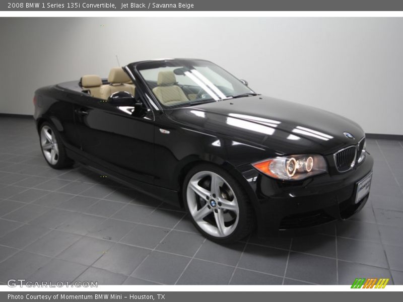 Jet Black / Savanna Beige 2008 BMW 1 Series 135i Convertible