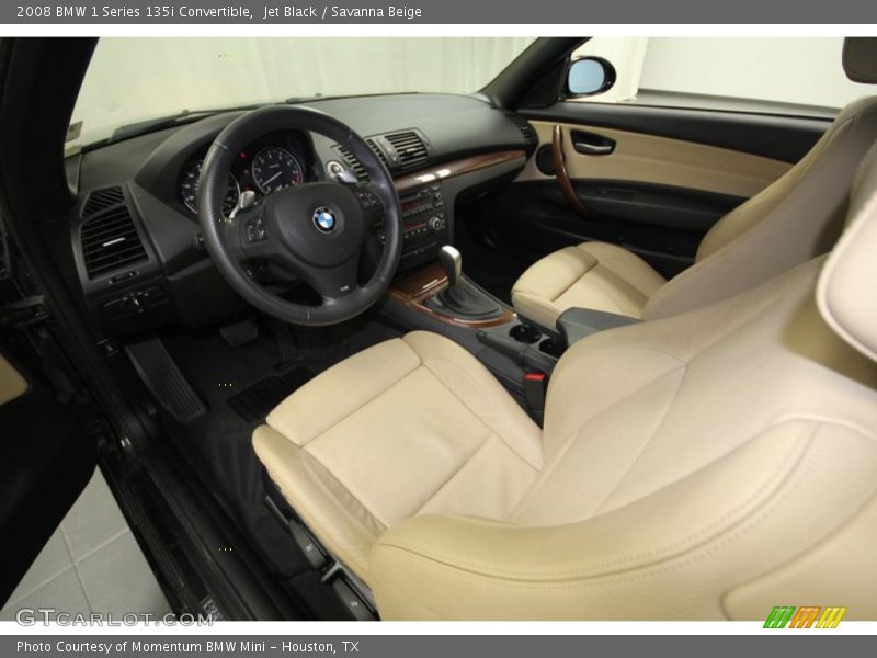 Jet Black / Savanna Beige 2008 BMW 1 Series 135i Convertible