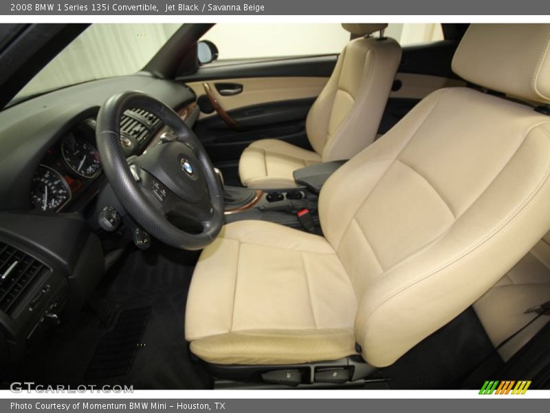 Jet Black / Savanna Beige 2008 BMW 1 Series 135i Convertible