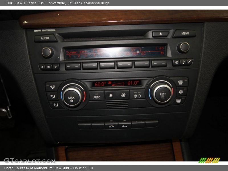 Jet Black / Savanna Beige 2008 BMW 1 Series 135i Convertible