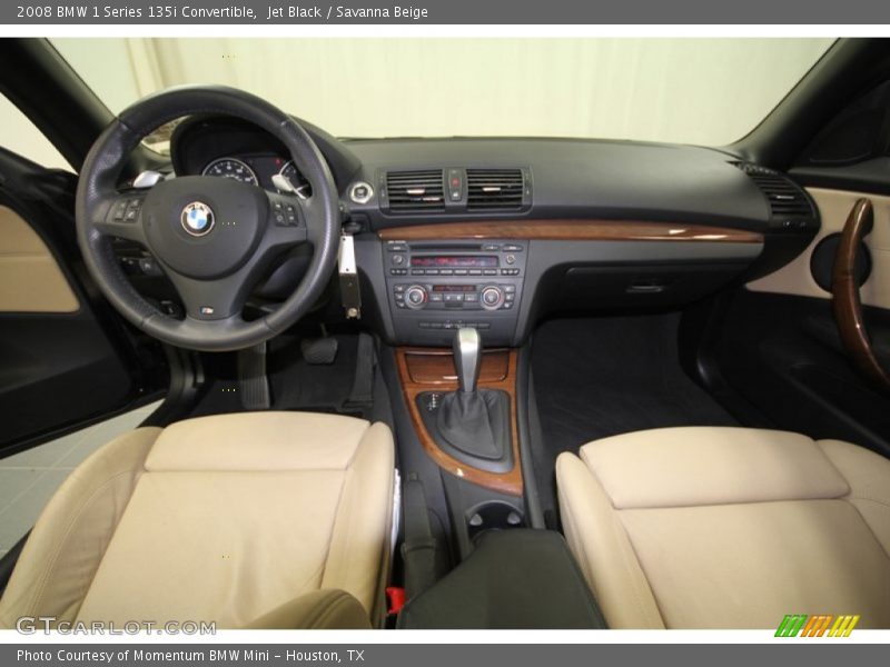 Jet Black / Savanna Beige 2008 BMW 1 Series 135i Convertible