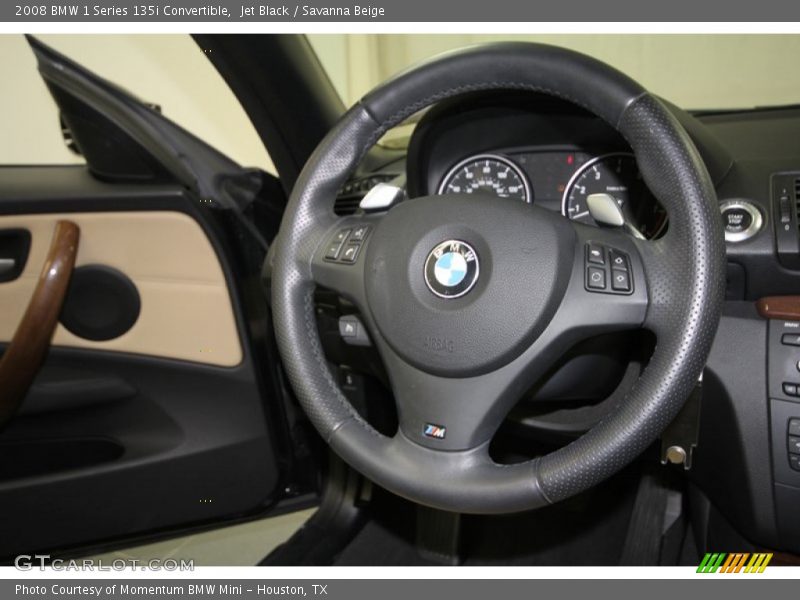 Jet Black / Savanna Beige 2008 BMW 1 Series 135i Convertible