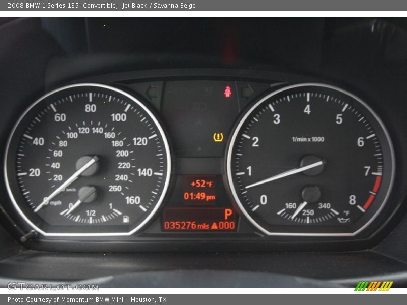 Jet Black / Savanna Beige 2008 BMW 1 Series 135i Convertible