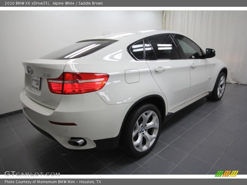 Alpine White / Saddle Brown 2010 BMW X6 xDrive35i