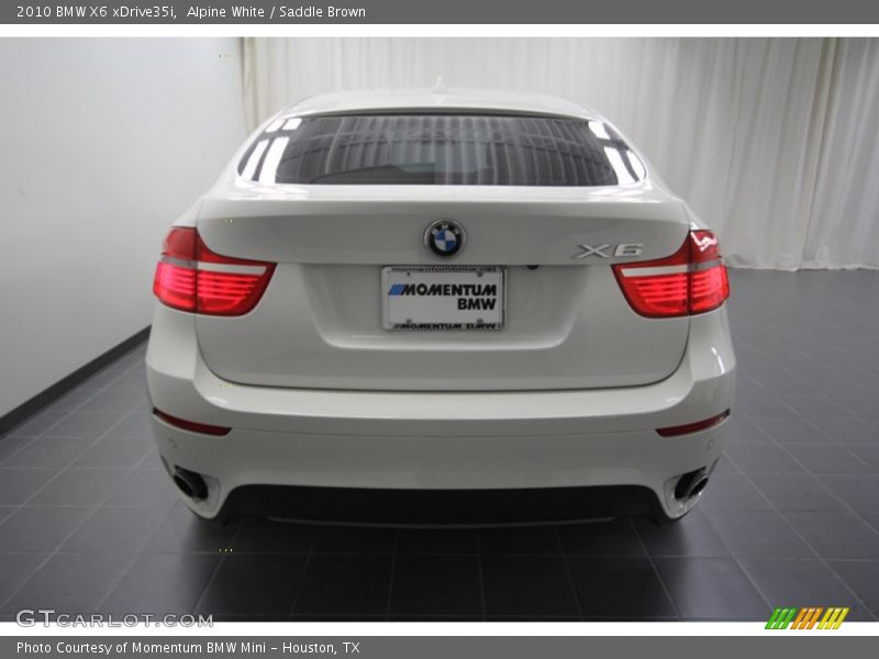 Alpine White / Saddle Brown 2010 BMW X6 xDrive35i